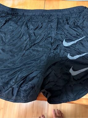 Nike Black Running Shorts with Reflective Swoosh